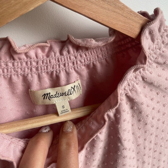 Madewell Clipdot Ruffle Top - Picture 2 of 7